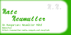 mate neumuller business card