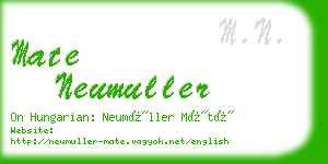 mate neumuller business card